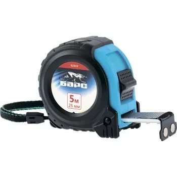 Рулетка Вектор 5 м х 25 мм, утолщенное полотно, магнитный зацеп, обрезиненный корпус  БАРС 32542 купить в Сургуте