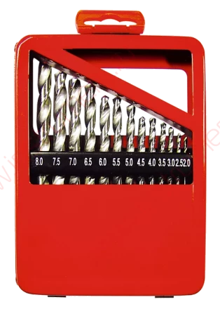 Набор сверл по металлу 1-10 мм (через 0,5 мм) HSS 19 шт. метал. коробка цил. хвостовик  MATRIX 72388 купить в Сургуте