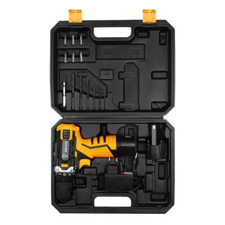 Дрель аккумуляторная DEKO DKCD12FU-Li SET3, 063-4173, в кейсе + оснастка 13 шт купить в Сургуте
