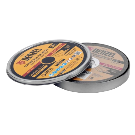 Круг отрезной по металлу Denzel 737610, 125 х 1,0 х 22,2 мм, WA60TBF, набор 10 шт. купить в Сургуте