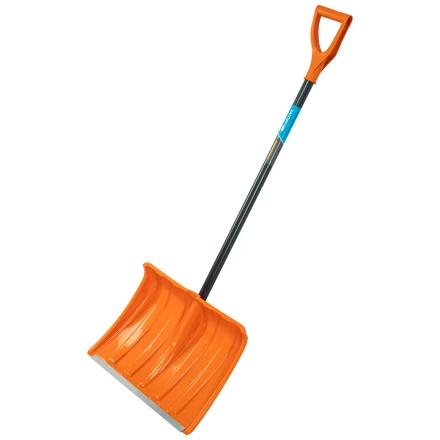 Лопата для уборки снега пластиковая Сибртех, 490х370х1350 мм, стальной черенок, усиленная 61667 купить в Сургуте