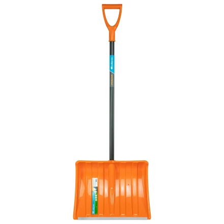 Лопата для уборки снега пластиковая Сибртех, 490х370х1350 мм, стальной черенок, усиленная 61667 купить в Сургуте
