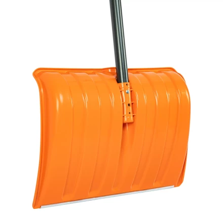 Лопата для уборки снега пластиковая Сибртех, 490х370х1350 мм, стальной черенок, усиленная 61667 купить в Сургуте