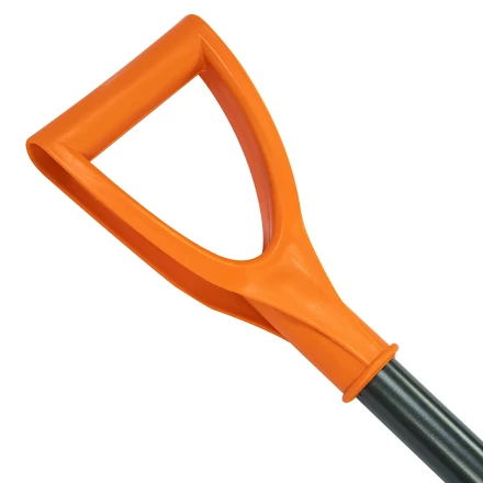 Лопата для уборки снега пластиковая Сибртех, 490х370х1350 мм, стальной черенок, усиленная 61667 купить в Сургуте