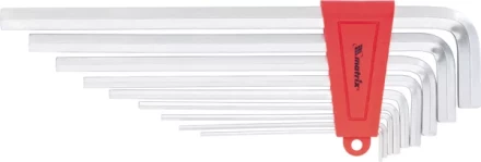 Набор ключей шестигранных имбусовых HEX, 2–12 мм, CrV,  9 шт., экстра-длин,  сатин  MATRIX 12308 купить в Сургуте