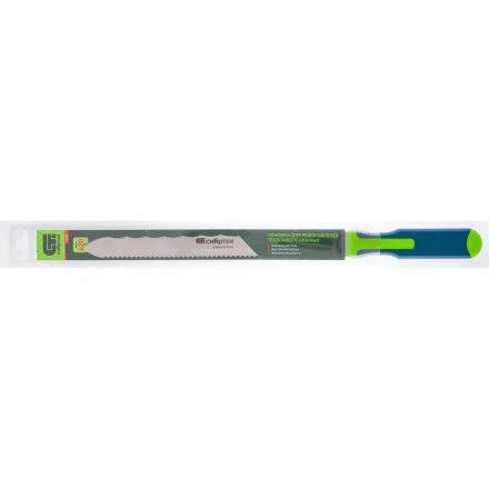 Нож для резки теплоизоляционных панелей 2-стороннее лезвие обрезиненная рукоятка 420мм лезвие-280мм Сибртех 79027 купить в Сургуте