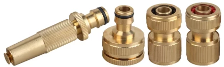 Набор GRINDA &quot;EXPERT&quot; поливочный латунный: наконечник регулируемый, 2 соединителя, адаптер внешний 8-427247_z01 купить в Сургуте