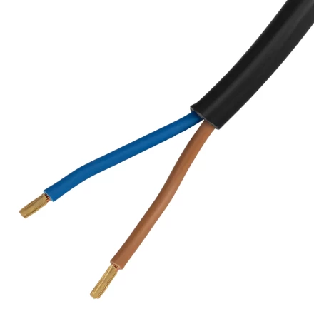 Шнур сетевой Denzel Energy Series, ПВС, 3 м, 2 x 1 мм, с неразборной вилкой, черный, 3 м, 37665 купить в Сургуте