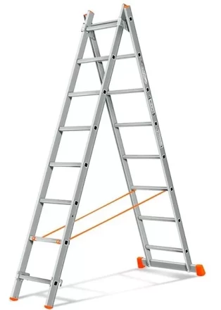 Лестница 2-х секционная алюминиевая 2*8 1013296 купить в Сургуте