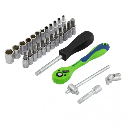 Набор инструментов 29 предметов, CrV, 1/4&quot; Сибртех 13523 купить в Сургуте