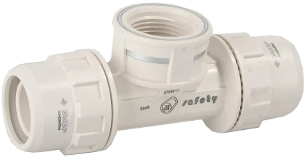 Штуцер с гайкой ЗУБР ШиреФит  - внутренняя резьба - штуцер с гайкой 16 мм - 1/2? - 16 мм переходной тройник 51502-16-1/2-16 купить в Сургуте