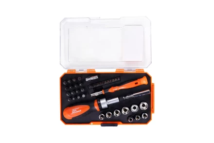 Набор отверток-держателей с битами и торцевыми головками Кратон Complect SSK-03, 41 пр. в кейсе 2 09 05 003 купить в Сургуте