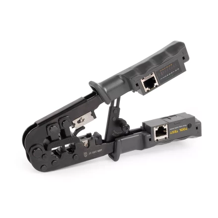Кримпер многофункциональный КВТ JT-02T с 2 встроенными модулями для обжима RJ-45, RJ-12, RJ-11 (89229) купить в Сургуте