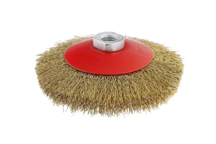 Кордщетка HAMMER тарелка 115мм для УШМ гофрированная латунированная сталь (207-107) купить в Сургуте