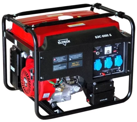 Бензогенератор Elitech БЭС 6500 Д +Аккумулятор купить в Сургуте