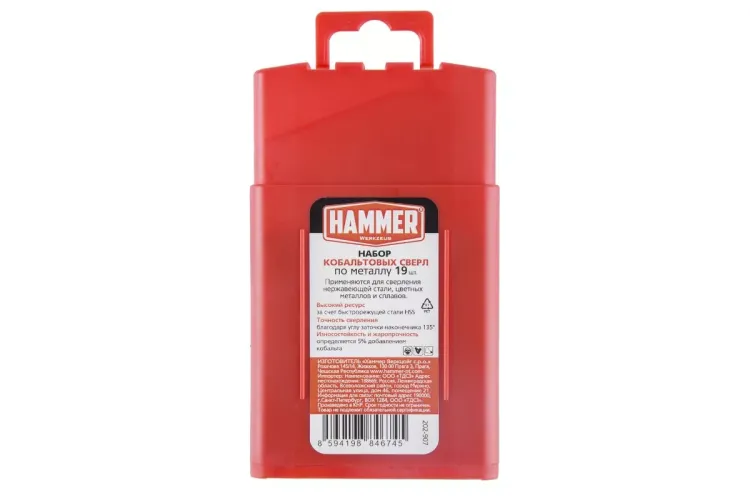 Набор сверл HAMMER No7 19шт. 1,0-10мм купить в Сургуте