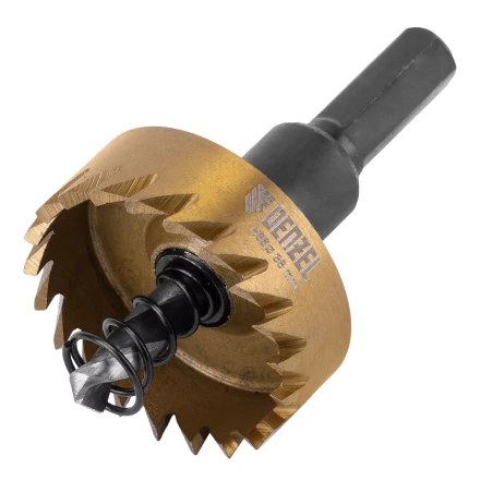 Коронка по металлу HSS, 38 мм, нитридтитановое покрытие Denzel 724111 купить в Сургуте