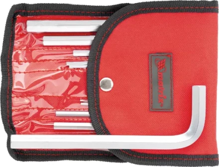 Набор ключей шестигранных имбусовых HEX, 1,5–12 мм, CrV,  10 шт., короткие,  сатин., чехол  MATRIX 12309 купить в Сургуте