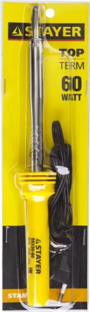 Паяльник STAYER &quot;STANDARD&quot; с пластмассовой рукояткой и долговечным жалом, 60 Вт, клин 55330-60 купить в Сургуте