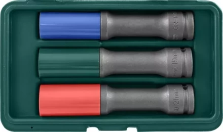 Набор головок торцевых ударных тонкостенных для дисков 1/2&quot;DR 17-19-21мм Jonnesway S18AD4103S 48851 купить в Сургуте