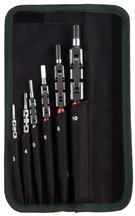 Набор ключей имбусовых KRAFTOOL &quot;INDUSTRIE&quot;, Cr-Mo сталь(S2), шарнирная конструкция, HEX, 6шт, в чехле 27450-H6 купить в Сургуте