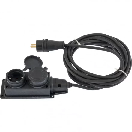 Удлинитель электрический силовой 20 м 2 розетки КГ 3 х 1,5 мм 16 А тип УХЗ-16 Россия Denzel 96021 купить в Сургуте