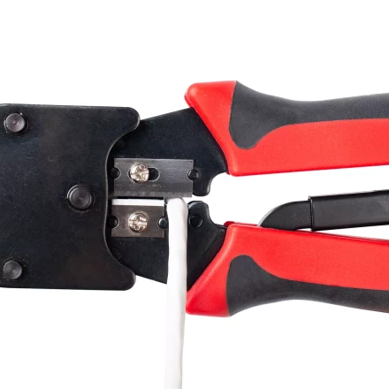 Кримпер многофункциональный КВТ JT-02M с 2 встроенными модулями для обжима RJ-45, RJ-12, RJ-11 (84825) купить в Сургуте