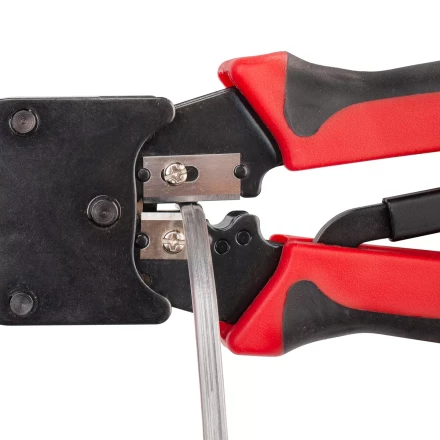 Кримпер многофункциональный КВТ JT-02M с 2 встроенными модулями для обжима RJ-45, RJ-12, RJ-11 (84825) купить в Сургуте