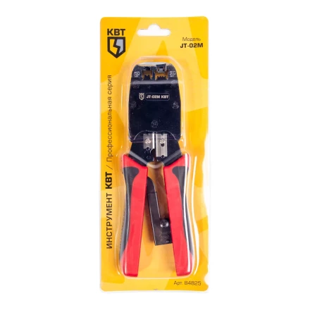 Кримпер многофункциональный КВТ JT-02M с 2 встроенными модулями для обжима RJ-45, RJ-12, RJ-11 (84825) купить в Сургуте