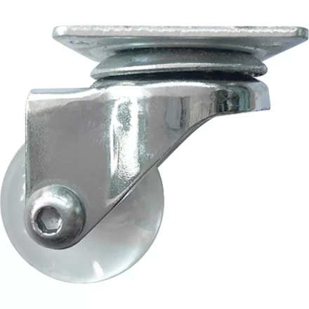 Колесо ПУ прозрачное поворотное d-35 мм, крепление платформенное Сибртех 68731 купить в Сургуте