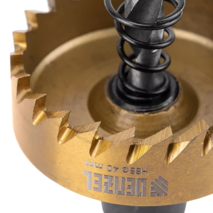 Коронка по металлу HSS, 40 мм, нитридтитановое покрытие Denzel 724112 купить в Сургуте