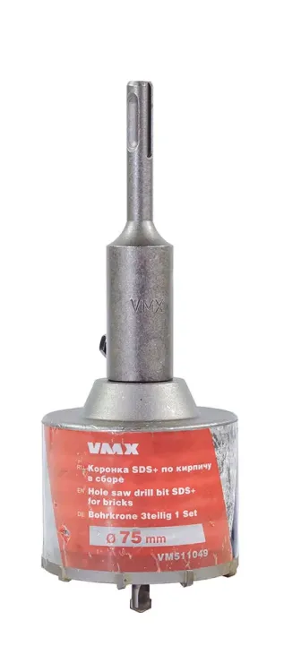 Коронка SDS+ ф75 мм по кирпичу в сборе VMX 511049 купить в Сургуте