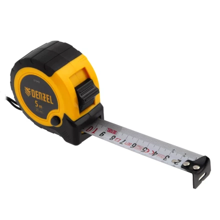 Рулетка Denzel 5м х 25мм, двухкомп. корпус, кнопка-пауза, 31543 купить в Сургуте