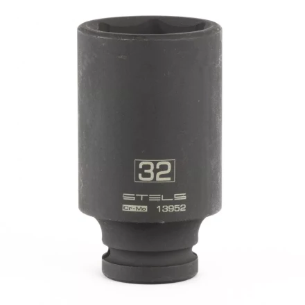 Головка ударная удлиненная шестигранная 32мм 1/2&quot; CrMo  Stels 13952 купить в Сургуте