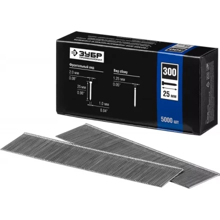 Гвозди тип 300, 25 мм, особотвердые, ЗУБР &quot;ПРОФЕССИОНАЛ&quot; 31830-25, 5000 шт 31830-25 купить в Сургуте