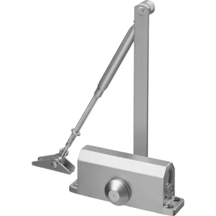 Доводчик дверной STAYER, для дверей массой до 40 кг, цвет серебро 37915-50 купить в Сургуте