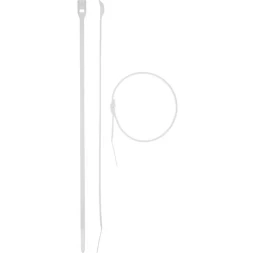 Кабельные стяжки белые КОБРА, с плоским замком, 4.6 х 255 мм, 25 шт, нейлоновые, ЗУБР 30930-46-255