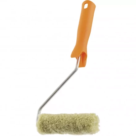 Мини-валик в сборе &quot;Фасадные работы&quot; 110 мм ворс 12 мм D 16 мм D ручки 6 мм полиакрил полиэстер Сибртех 80588 купить в Сургуте