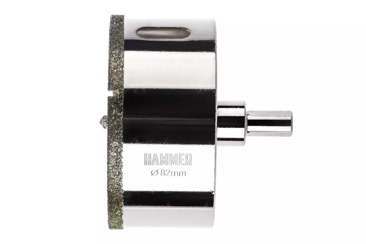 Коронка алмазная HAMMER Ф82мм HEX(DHS82.0*65/5) купить в Сургуте