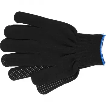 Перчатки нейлон ПВХ точка 13 класс чёрные XL 67848 купить в Сургуте