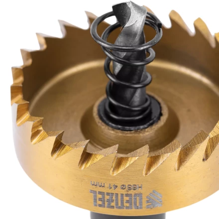 Коронка по металлу HSS, 41 мм, нитридтитановое покрытие Denzel 724113 купить в Сургуте