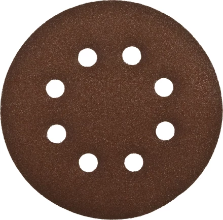 Круг шлифовальный ЗУБР &quot;СТАНДАРТ&quot; из абразивной бумаги на велкро основе, 8 отв., Р120, 125мм, 5шт 35350-125-120 купить в Сургуте