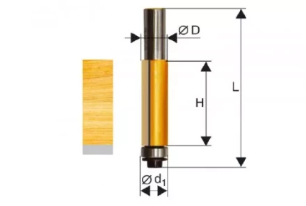 Фреза кромочная прямая ф9,5х13мм хв. 8мм Энкор 46160 купить в Сургуте