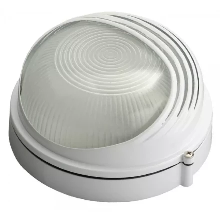 Светильник уличный СВЕТОЗАР влагозащищенный с верхним декоративным кожухом, цвет белый, 60Вт SV-57271-W купить в Сургуте