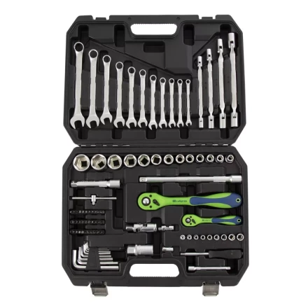 Набор инструментов 89 предметов, CrV 1/2&quot;, 1/4&quot; Сибртех 13529 купить в Сургуте