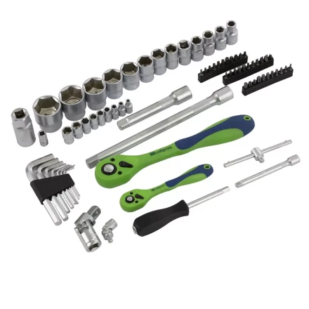 Набор инструментов 89 предметов, CrV 1/2&quot;, 1/4&quot; Сибртех 13529 купить в Сургуте