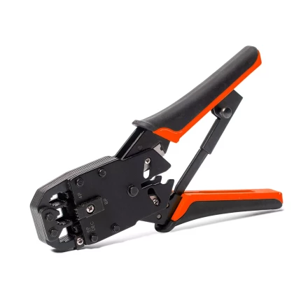 Кримпер многофункциональный КВТ JT-03 с 3 встроенными модулями для обжима RJ-45, RJ-12, RJ-11 (79759) купить в Сургуте