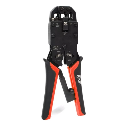 Кримпер многофункциональный КВТ JT-03 с 3 встроенными модулями для обжима RJ-45, RJ-12, RJ-11 (79759) купить в Сургуте