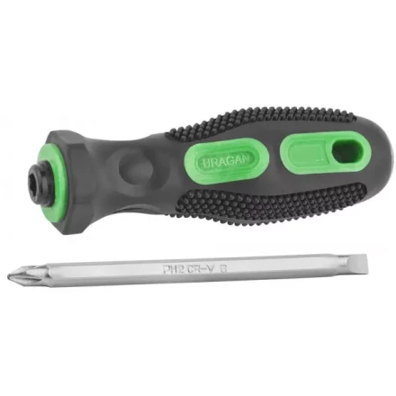 Набор URAGAN: Отвертки с двухкомпонентной рукояткой, PH 2/SL6мм - 110мм, 2 предм 25187-H2 купить в Сургуте