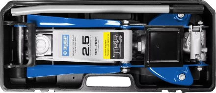 Домкрат гидравлический подкатной T65, 2,5т, 90-360мм, в кейсе, ЗУБР Профессионал 43057-2.5-K 43057-2.5-K купить в Сургуте